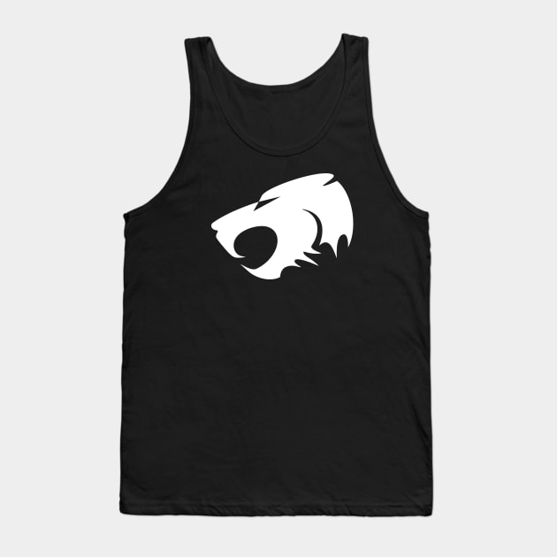 Minimalist Tiger Head Print Tank Top by Magicform